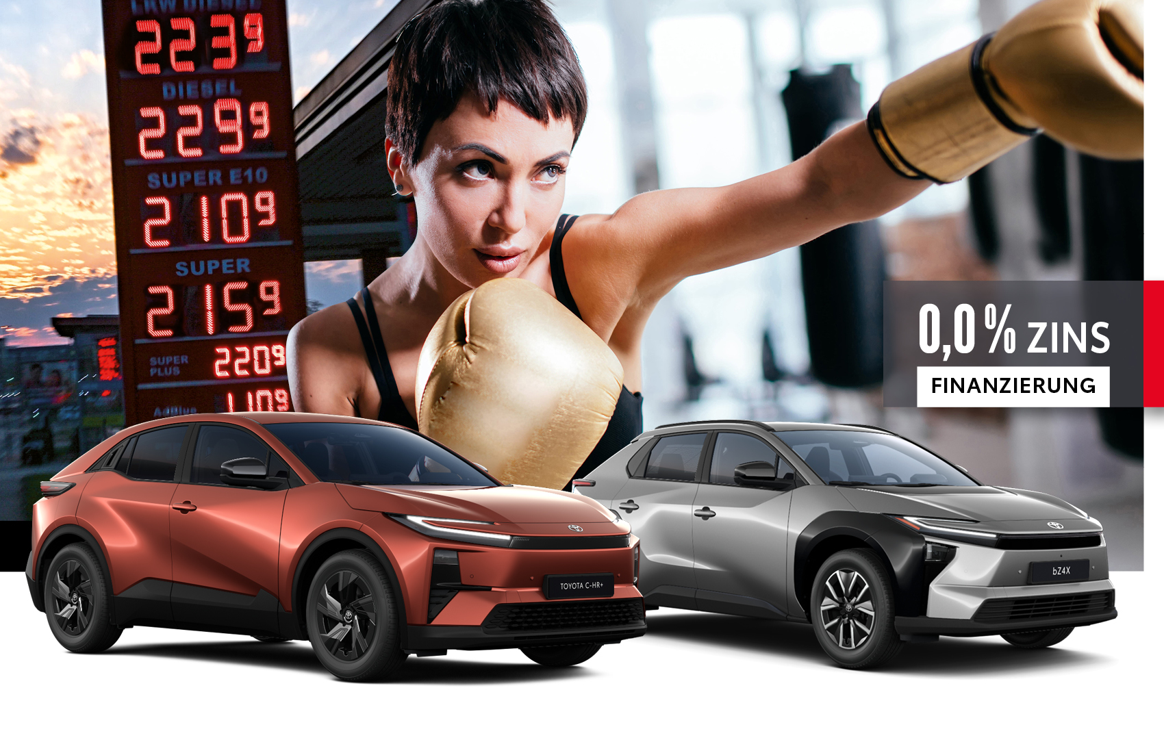 Headergrafik der neue Toyota C-HR+ und bZ4X